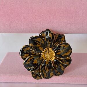 Vintage Erwin Pearl Enameled Brooch, Signed, Gorgeous Green